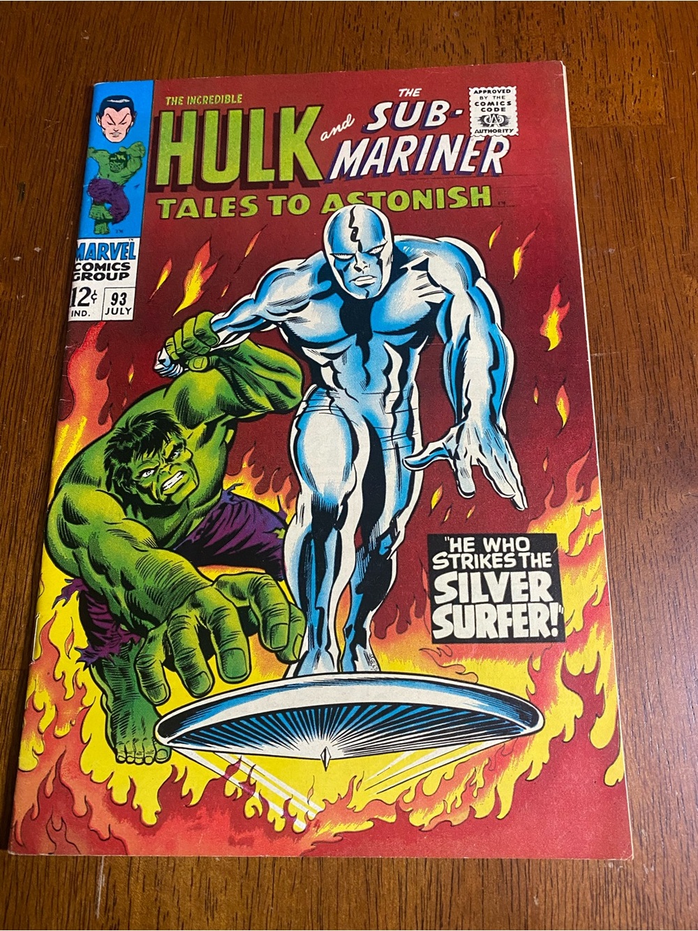 Tales To Astonish 93, Marvel Comics, 1967, original Hulk, Silver Surfer
